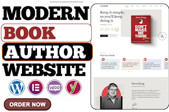 design professional author website ebook website writer, book author website