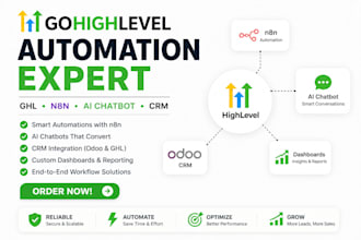 build gohighlevel n8n ai automation, chatbot, CRM system
