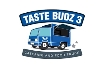 design luxurious event catering and food truck logo