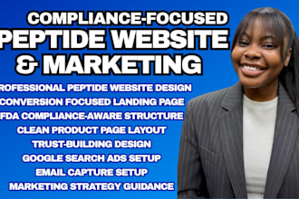 design compliance focused peptide website and peptide marketing research peptide
