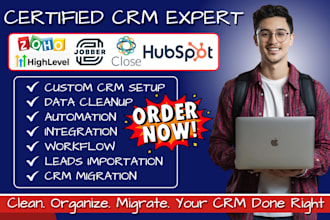setup automate jobber crm gohighlevel automation hubspot zoho zapier integration