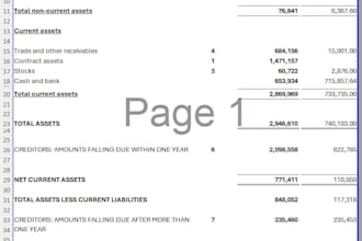 create profit and loss, balance sheet and financial statements