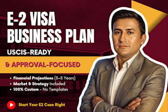 write a uscis ready e2 visa business plan for US investors