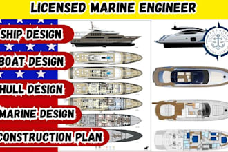 design and review ga plan ship performance simulation, ship layout, boat design