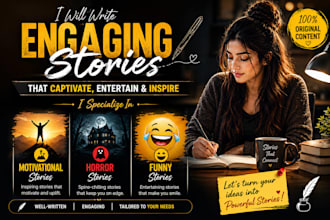 write engaging short stories for you