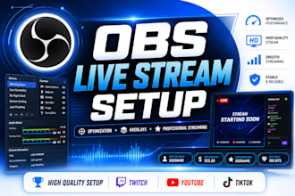 setup optimize obs studio with custom overlays for professional live streaming