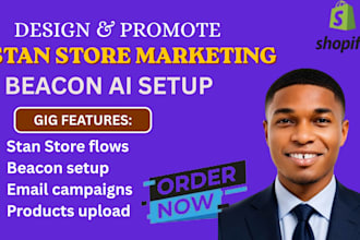 setup and promote stan store marketing and beacon ai