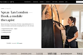 wix spray tanning website spray tan salon website spray tan training website