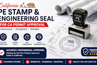 california pe stamp and engineering seal for ca permit approval