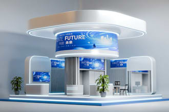 do 3d gondola display kiosk podium retail posm product stand trade show booth