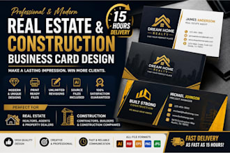 do real estate and construction business card 15 hours