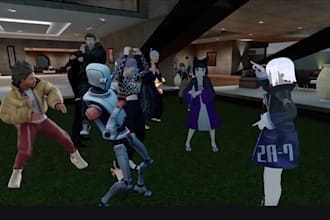develop a live avatar experience and interactive party game for vrchat