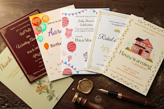 design professional invitation cards for any event or celebration