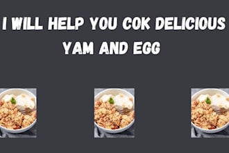 cook delicious yam and egg