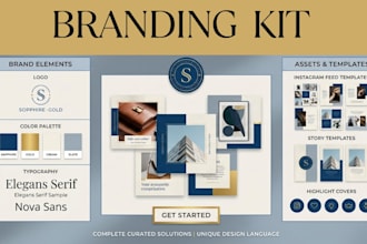 design a complete instagram visual branding kit