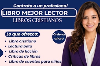 lectura beta, crítica, libros de ficción cristiana, libro de cuentos infantiles