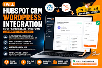 hubspot CRM wordpress integration setup capture leads sync forms automation