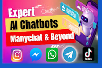 create ai chatbot for your social media with manychat