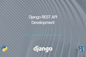 build scalable python django rest apis and backend services