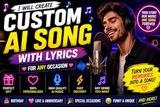 create a personalized custom ai song with lyrics for any occasion