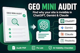 audit your website for chatgpt gemini claude visibility and GEO fixes