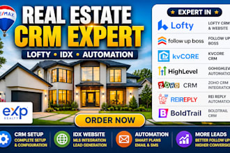 setup lofty CRM, lofty website, idx website, follow up boss