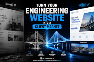 design squarespace civil engineering firm website infrastructure project website