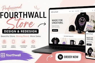 build high converting fourthwall website design or redesign for creators brand
