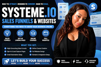 build german systeme io online course, sales funnel systeme io landing page site