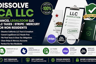 dissolve ca llc, cancel legalzoom llc llc taxes stripe mercury for non residents