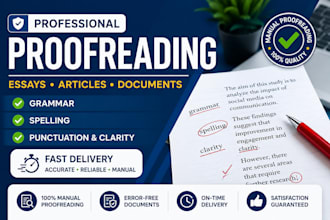 professionally proofread and edit reports and technical documents