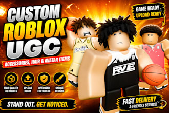 create custom roblox ugc hair models ready for upload