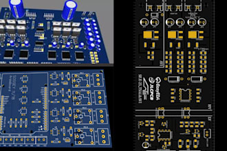 do expert pcb design in easyeda concept, schematic, layout and gerbers for mfg