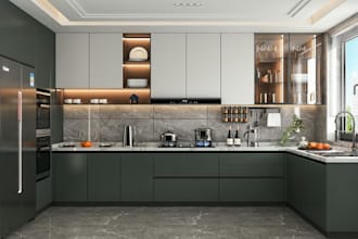 3d kitchen interior design bathroom architectural render kitchen, bathroom plan