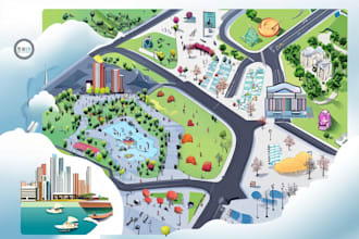 draw vector map in illustrator
