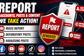 do mass report for facebook youtube reddit tiktok instagram on google
