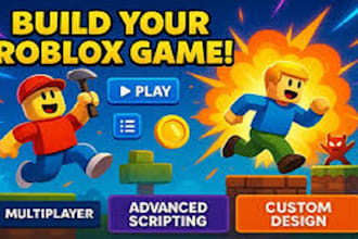 build roblox game, develop full game, custom scripts, UI, code systems