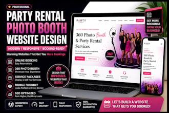 design party rental website 360 photo booth website photo booth booking website