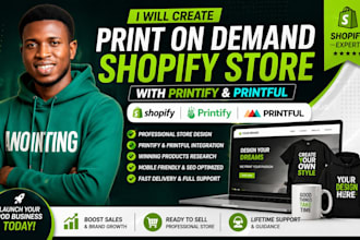 create print on demand shopify ebay etsy store website printify printful pod
