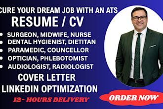 write, edit medical, healthcare, doctor, nursing resume