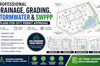 design professional drainage, grading stormwater and swppp plans for city permit