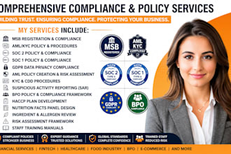 write aml kyc compliance policies and due diligence training manual