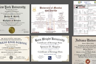 design a custom high school diploma certificate, degree or award certificate