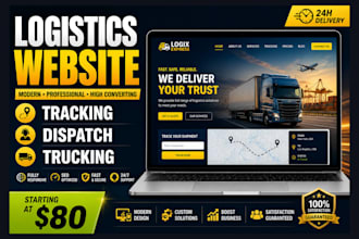 build modern logistics trucking dispatch website with tracking system