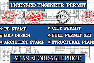 full engineer permit drawings mep design, structural design pe stamp nm ar ks ar