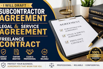 draft subcontractor agreement legal and service agreement freelance contract