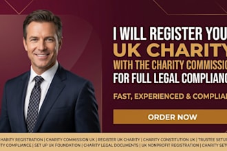 register your UK charity with the charity commission for full legal compliance