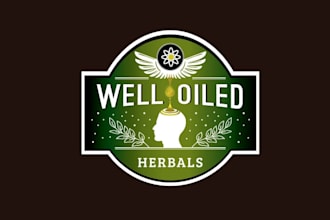 create a cosmic logo for a unique line of herbal products