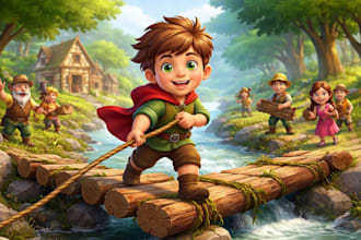 illustrate children story book illustration and kids book illustration