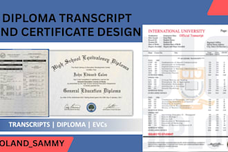 design editable certificate, diploma and transcript template in canva